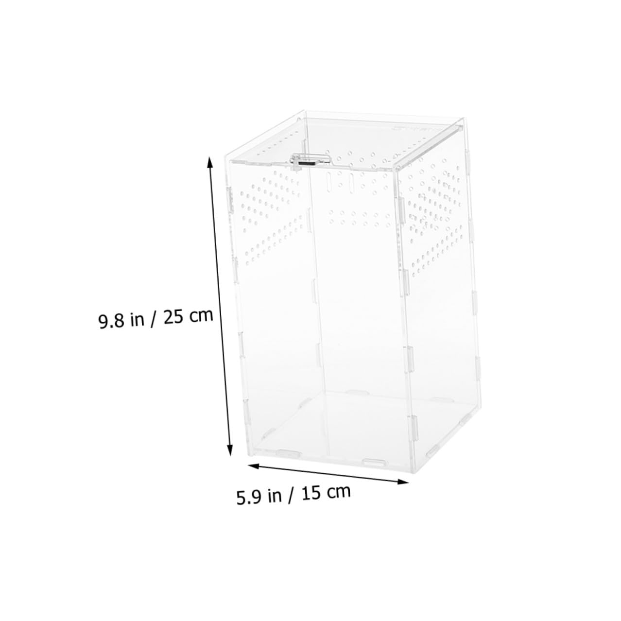 DOITOOL Magnetische Reptilien Futterbox aus Acryl 360° Transparentes Mikro Terrarium Konstante Luftzirkulation für Geckos und Schildkröten