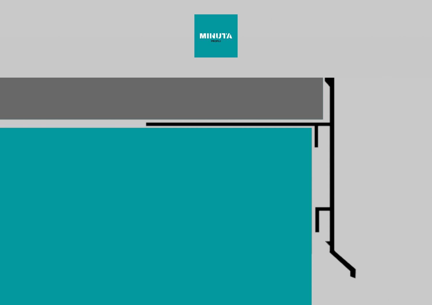 Profilo Gocciolatoio SLIM in Alluminio per Balconi e Terrazze |Accessori | Protezione Infiltrazioni e Drenaggio Acqua Piovana [2.7m] (Profilo SLIM Grigio chiaro RAL 7038)