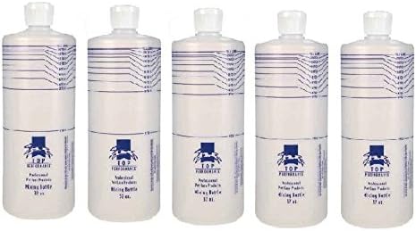 Top Performance Mixing Bottle 32 Oz Marked Dilution Rates Pet Grooming Stylist Barber Salon Concentrate Tools (5 Mixing Bottles)