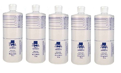 Top Performance Mixing Bottle 32 Oz Marked Dilution Rates Pet Grooming Stylist Barber Salon Concentrate Tools (5 Mixing Bottles)