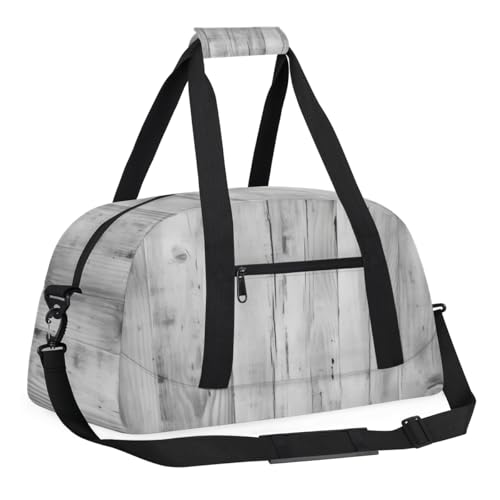 Beach Wooden Texture Gym Travel Duffle Bag for Women & Men with Front Zipper Pocket for Sports, Overnight, Weekender, Carry On,Workout & Dance Bag,18.9 * 8.7 * 10.6 in3