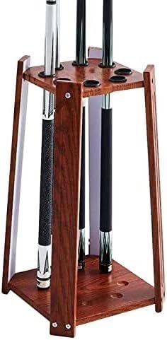 OYYMTE 8-Slot Wooden Pool Cue Stand - Space-Saving Floor Billiard Rack For Schools & Home Use(C)