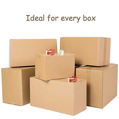 Image of Packing Tape with Dispenser, 12 Rolls Clear Shiping Package Tape, 2'' x 32.8 yd, 1.5'' Core, Designed for Packing, Shipping & Mailing (Pack of 5)