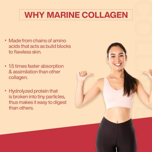 Image of MyFitFuel Hydrolyzed Bovine Collagen (500gm, Orange) with Biotin, Hyaluronic Acid, Zinc, Vitamin C & Glucosamine | For Skin, Hair, Nails & Joints
