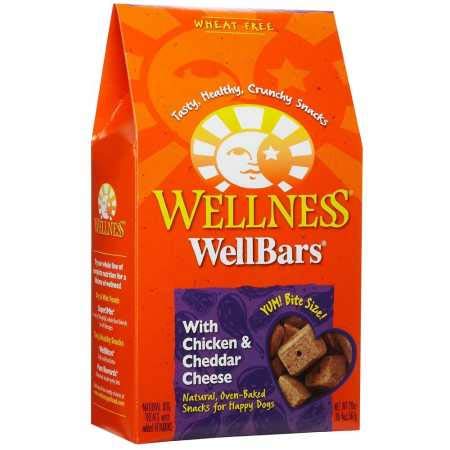 Wellness Wheat-Free Oven-Baked Biscuits for Dogs, WellBars Chicken & Cheddar, 20 oz. Box