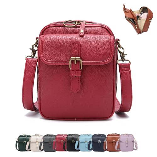 Sculpture Crossbody Bag,Sculpture Crossbody Leather Bag,Vintage Double-Laye Leather Shoulder Bag