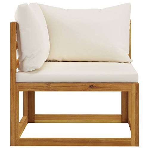 Tbest Sofá de 3 lugares, sofá para ambientes externos, acabamento a óleo, durável, decorativo para a