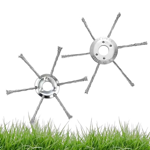 CUVZORA 2 piezas Cabezales Desbrozadora, Cabeza de corte de alambre, Cabeza desbrozadora universal, Accesorios para cortacésped, para el cuidado del jardín, los bordes del césped y el deshierbe