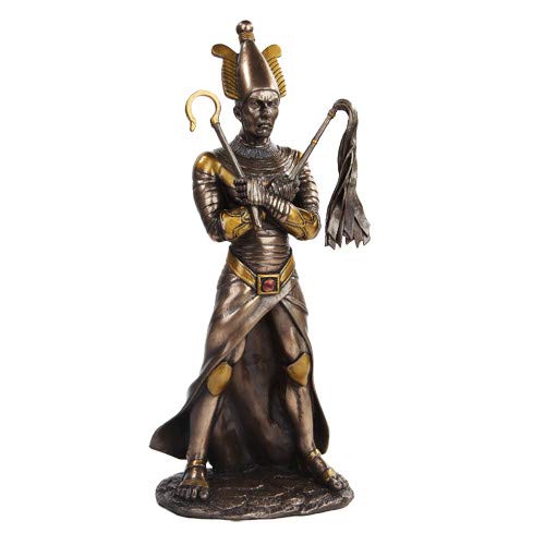 Estatua de Osiris egipcio de bronce de 11 pulgadas