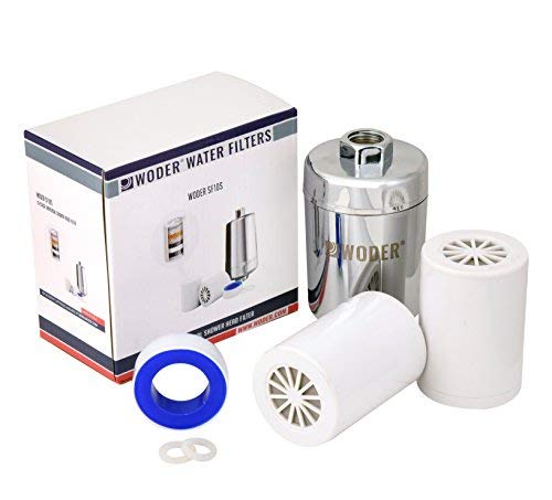 Woder SF10S Shower Head 10-Stage Water Filter - Universal Handheld or Shower Arm Filter - Removing 99.9% of Bacteria, Chlorine, Lead, Heavy Metals and Odors