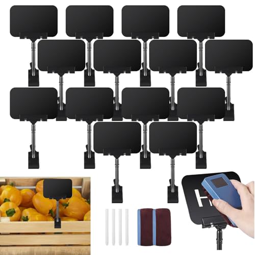 30 Pack Rotating Clip Sign Holders, Clip Holder Chalkboard Sign P...