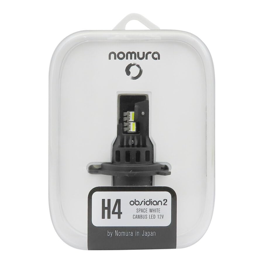 NOMURA Lampadine LED H4 H/L Obsidian Space White 6000K Canbus - 6x Luminosità, 3300lm, Anti-Errore
