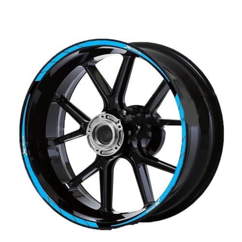 Autocollant de roue moto KYMCO Dt-x360 bande jante rayures turquesa haute adhérence avant arrière