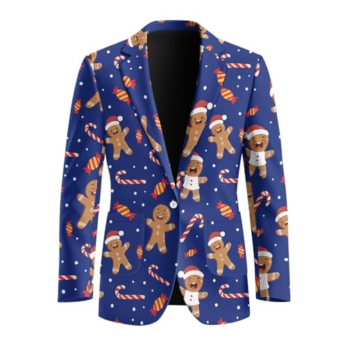 INSTANTARTS Mens Blazers One Button Lined Collar Men's Casual Blazer Jackets Long Sleeve Loose Fit Blazer Jacket Stylish3