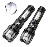 2 PCS Linterna Led Recargable, Lampara de Mano Portátil, Herramienta para Visión Nocturna Lámpara Linterna Portátil...