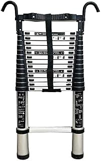 ZXQZ Step Ladders Aluminium Multi-Purpose Telescoping Ladder,Portable Folding Extension Ladder with Steel Hooks,for Cargo/Home/Office/Work/Rooftops/Tall Buildings Extension Ladders(Size:1.5m/4.9ft)