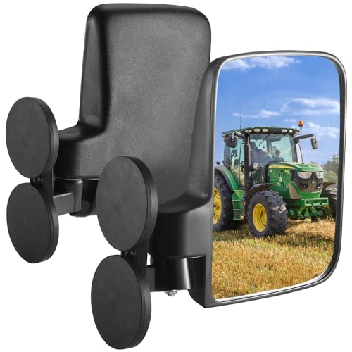 OFIG Universal Magnetic Tractor Mirrors Side Mirrors for Tractors Golf Carts Forklifts Lawn Movers Small Dozers Compatible with John Deere Kubota B BX Mahindra Tractor Accessories