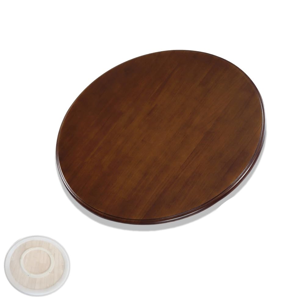 Extra Lar - Bandeja giratoria de madera maciza de 28 pulgadas, color nogal para mesas de comedor, ideal para restaurantes y hogares, para compartir alimentos y entretenimiento sin esfuerzo