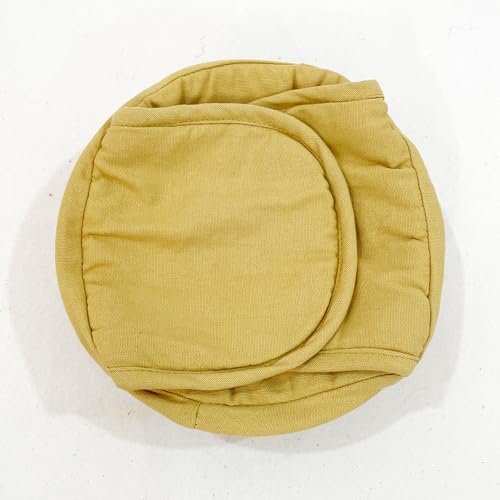 Image of Swayam 100% Cotton Cloth Roti Casserole | Hot Chapati Box | Washable Bread Basket | 22 cm Round Roti Basket | Solid Design - Beige