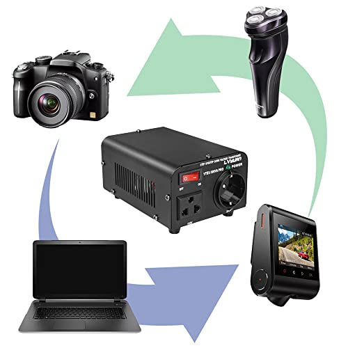 Cantonape 500W Spannungswandler, 230V bis 110V USA Spannungswandler Ringkern-Transformator 500VA Pro - In: 110V oder 220V / Out: 110V und 220V