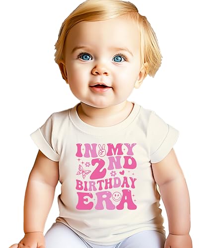 in My 2nd Birthday Era T-Shirt for Toddler Girly Trendy Two Year Old Girls Party T-Shirt3