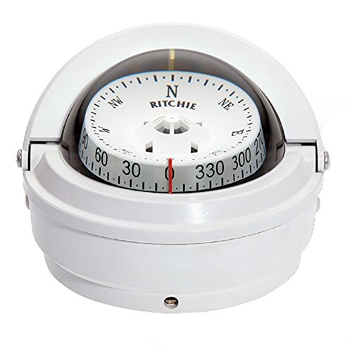 Brújula Ritchie S-87W Voyager montaje superficie blanca miniatura 1