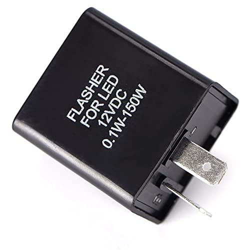 Ankia 2 Pin 12V Universal Electronic Led Flasher Relay, Adjustable Frequency Relay Fix For Car Motorcycle Led Turn Signal Blinker Hyper Flash Relay #TOP4