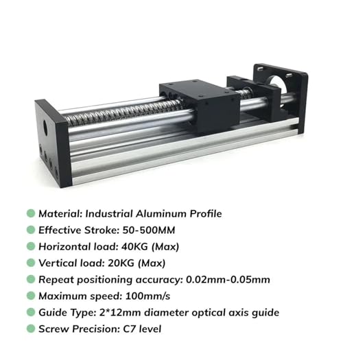 Módulo de husillo de bolas motorizado SFU1605 de 300mm de recorrido estable 2