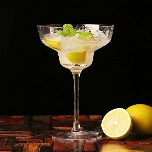 Onecado Margarita Cocktail & Wine Glasses Classic for Drinking Wide Mouth Cocktail Wine Drinking Glasses Glass Super Clarity Clear Set 200ml Transparent Set of 6 4