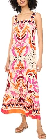 Vince Camuto Women's Smocked Back Challis Maxi Dress