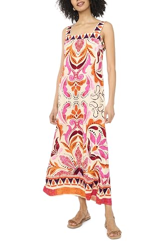 Smocked Back Challis Maxi Dress