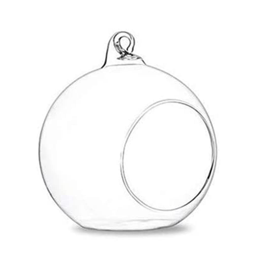 NUEAYMS Hanging Glass Planter Terrarium Globe Tea Light Candle Holder Succulents Vase Hanger Air Plant Terrarium for Home Wedding Party Indoor Outdoor Decoration 10cm