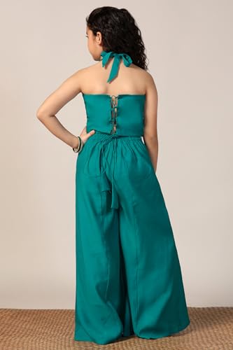 Image of Fashion Dream Girls Silk Blend Ethnic Top & Palazzo Set|Kids Salwar Set|Indo Western
