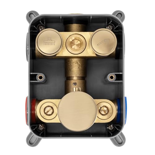 Ensemble de douche encastré en laiton durable Lungo Box - 6