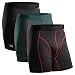 Produktbild DANISH ENDURANCE Herren Sport Boxershorts 3 Pack (Mehrfarbig (1 x schwarz, 1 x grün/lila, 1 x schwarz/rot), Large)