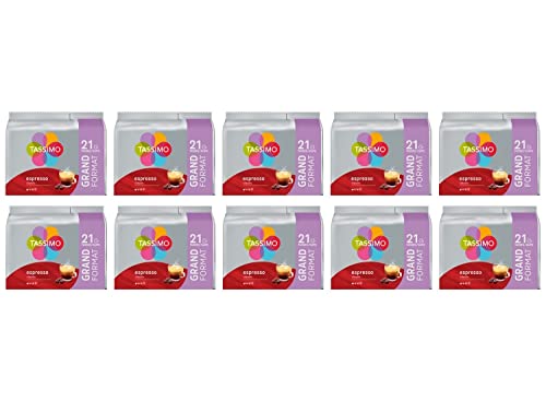 Tassimo Café Dosettes - 210 boissons Espresso Classique (lot de 10 x 21 boissons)
