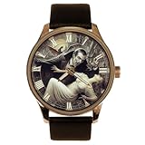 Dracula & Sexy Pale White Girl in Negligee, Vintage 1920s Hollywood Art Watch