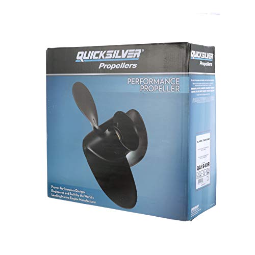 Quicksilver Black Diamond Bravo Two Propeller Black Finish, 18.3 Dia X 19 Pitch, Right Hand #TOP5
