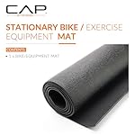 CAP Barbell Premium Stationary Bike Mat, Exercise Equipment Mat, Home Gym Floor Protection, Black, Pebble Design, 48" x 36" x ¼”, Square Edges - Image 2