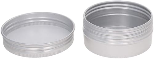 Vista 60 de Othmro Latas redondas de aluminio para tapas de metal, con tapa de rosca de 2.0 fl oz/2 onzas, 2.677 x 0.984 in (D* H) contenedores de aluminio