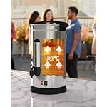 Coffee Urn, Commercial Grade Hot Water Dispenser with Coffee Percolator,110 Cups 16L Stainless Steer Hot Beverage Thermos,Hot Water Urn for Catering,Silver - Image 3