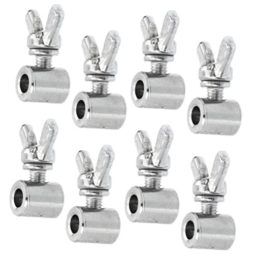 NAMOARLY 8pcs Wire Clip Silver Stainless Steel Clips Wire Rope Wire Clamp Stainless Steel Cable Clamps