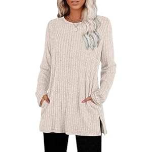 SAMPEEL Womens Sweaters Crewneck Lo...