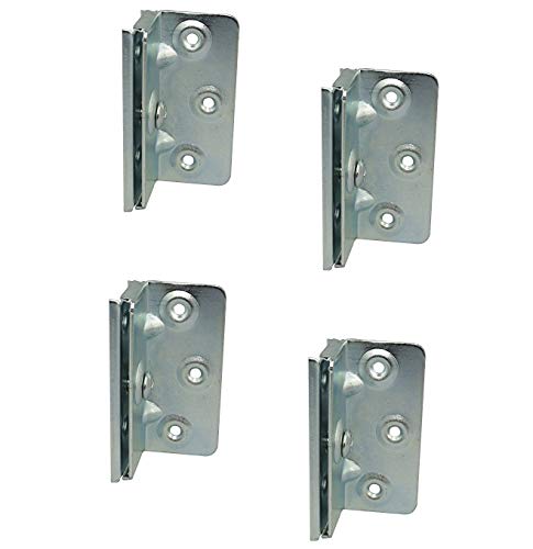 Gedotec Bettwinkel Metall Bettbeschlag Winkel-Eckverbinder für Betten & Möbel - BETT-FIX | Bettverbinder Höhe 90 mm | Verbindungsbeschlag Stahl verzinkt | 4 Stück - Eckwinkel zum Schrauben im Holz