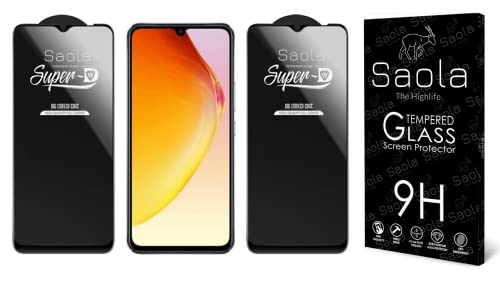 Image of Saola Hd+ Oleophobic Tempered Glass Screen Protector For Vivo V25 (Pack Of 2) With Free Installation Kit. Full Screen Coverage - 6.44 Inch