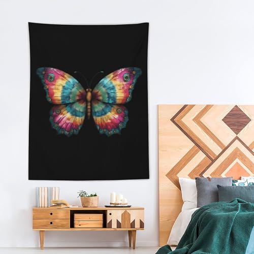 Tapiz colgante de mariposas vertical para decoración de pared en sala de estar 4