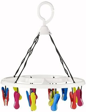 LAKELAND Small & Socks Hanging Dryer Airer With 16 Soft Grip Pegs