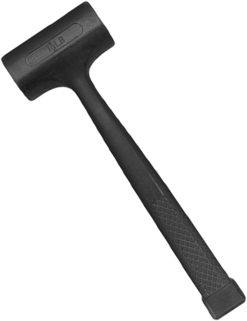 Rubber Hammer Mallet 1.5lb Double-faced Anti-vibration Rubber Head Installation Hammer for Tile, Wood, Marble Flooring and Renovation