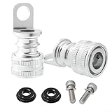 Sistema de liberación rápida plegable para bicicleta con hebillas de pedal de aleación de aluminio, juego de 2 (2 unidades, plata)
