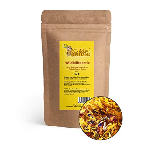 kaese-selber.de Wildblütenmix - Mezcla de Flores (50 g, Comestible)